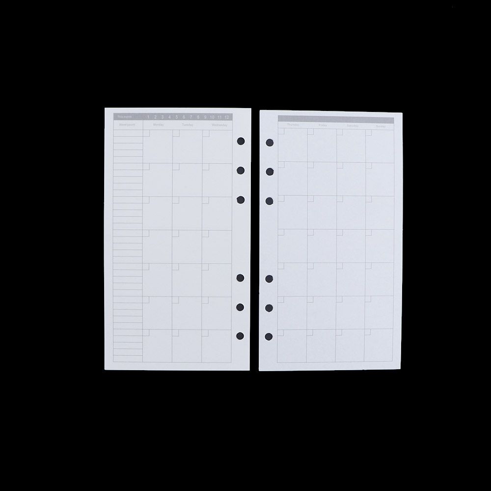 A5 Spiral Dotted Grid Notebook - 주간 그리드 라인 A5 A6 A7