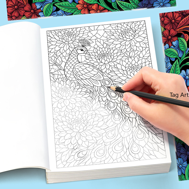 Adult Coloring Book Stress Relief - 성인 명상, 스트레스 해소, 불안 완화,