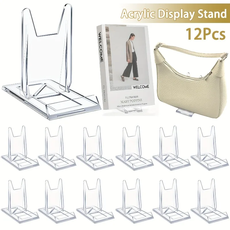 Clear Acrylic Book Stand Holder - 5/12pcs 투명 아크릴 디스플레이 스탠드 작은