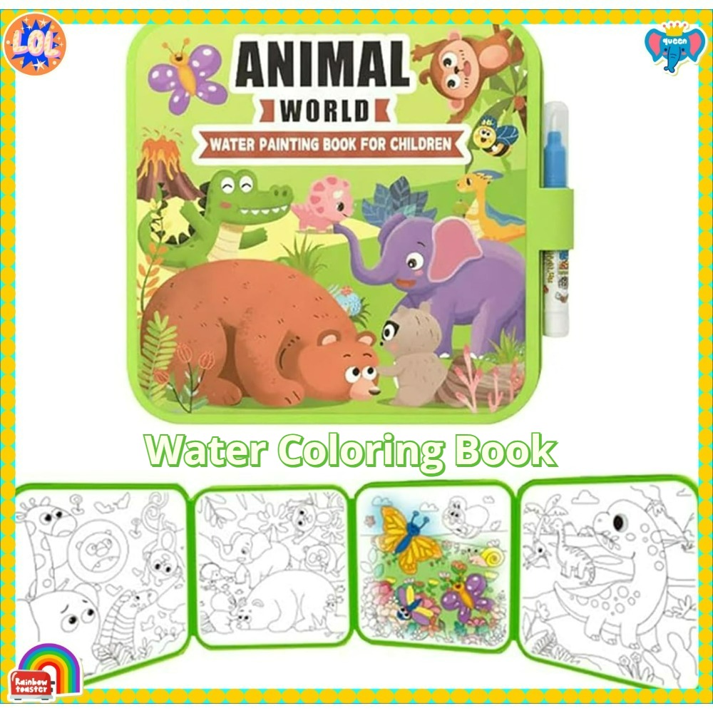 Reusable Water Magic Coloring Book - 펜이 포함된 매직 워터 컬러링 북