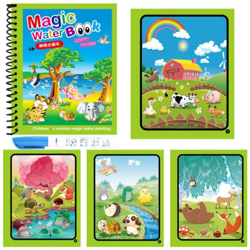 Reusable Water Magic Coloring Book - 1Pc 재사용 가능한 마법의 물 책