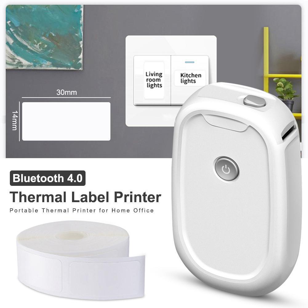 Mini Pocket Thermal Printer Paper Roll - 무선 휴대용 라벨 메이커 기계, 미니