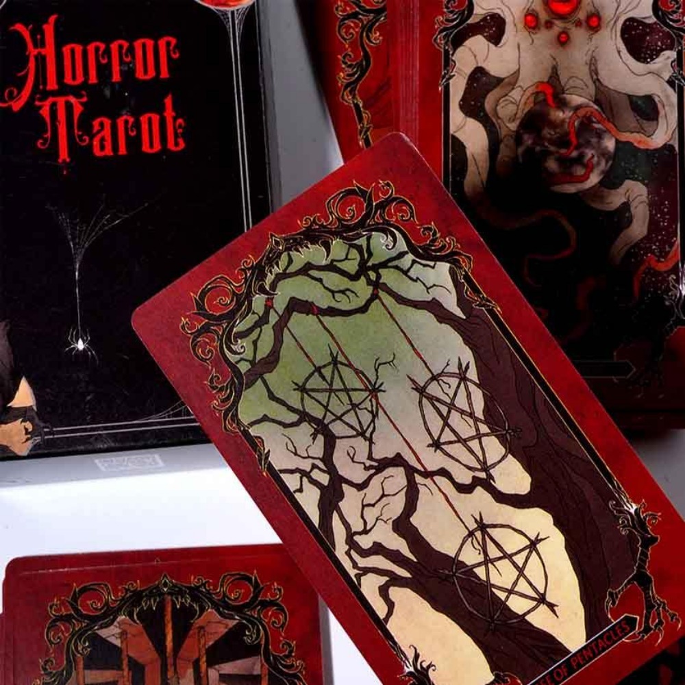 Tarot Deck With Guidebook - 공포 타로 덱 카드 게임, 10.3x6cm