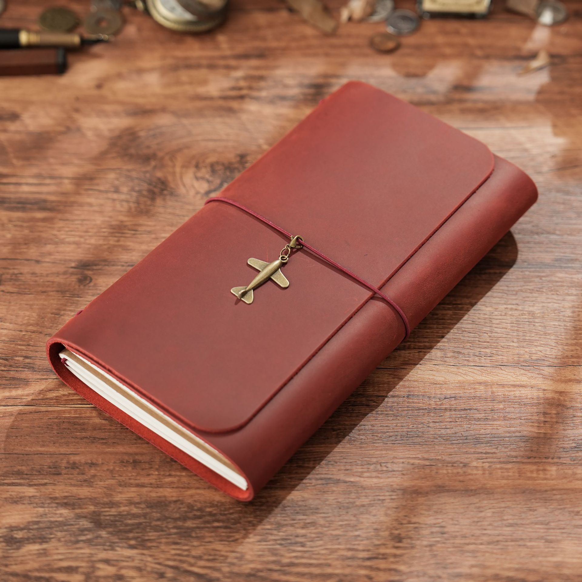 Vintage Leather Journal Notebook - 새로운 도착 트리플 폴드 TN 여행자