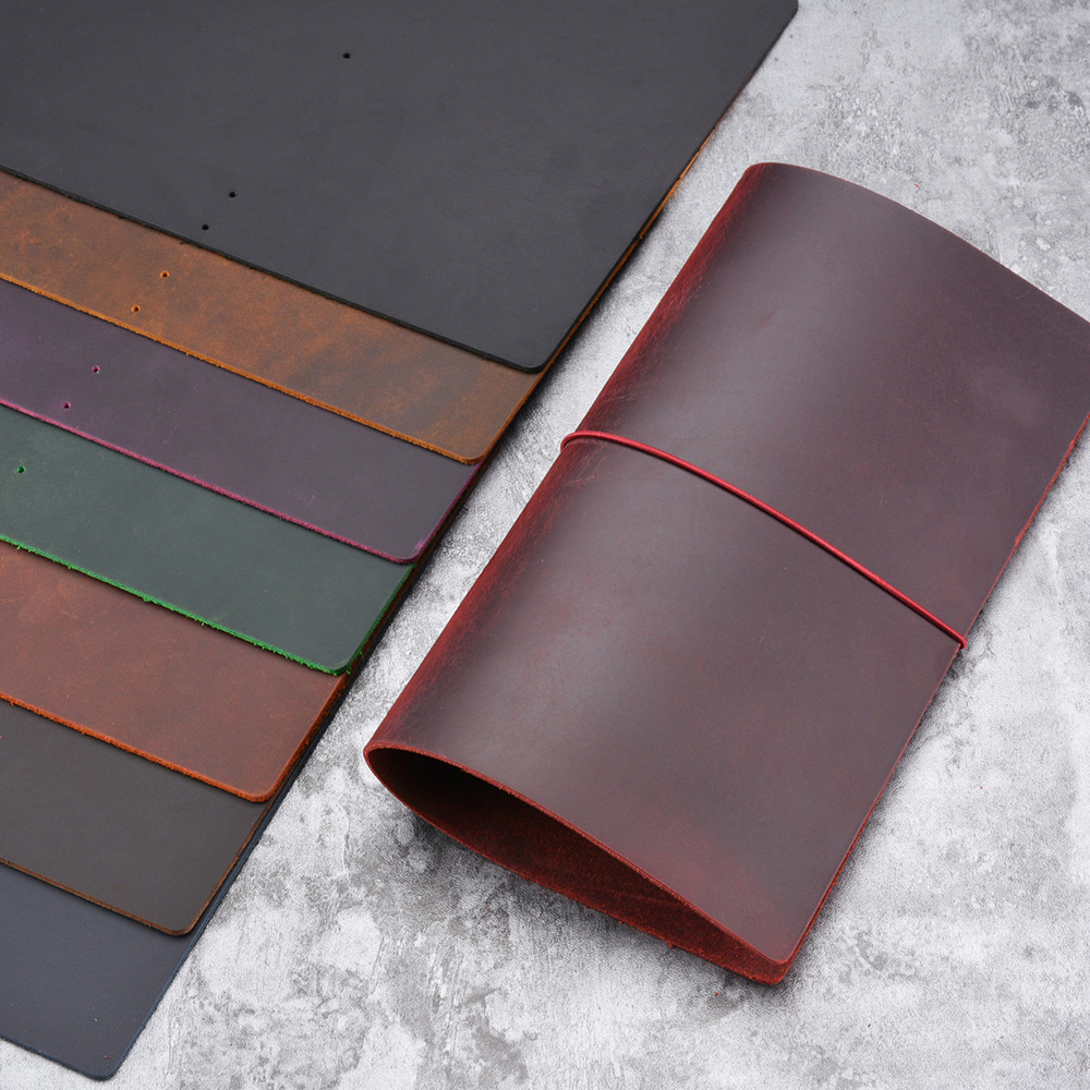 Vintage Leather Journal Notebook - DIY 노트 커버 크레이지 호스 가죽