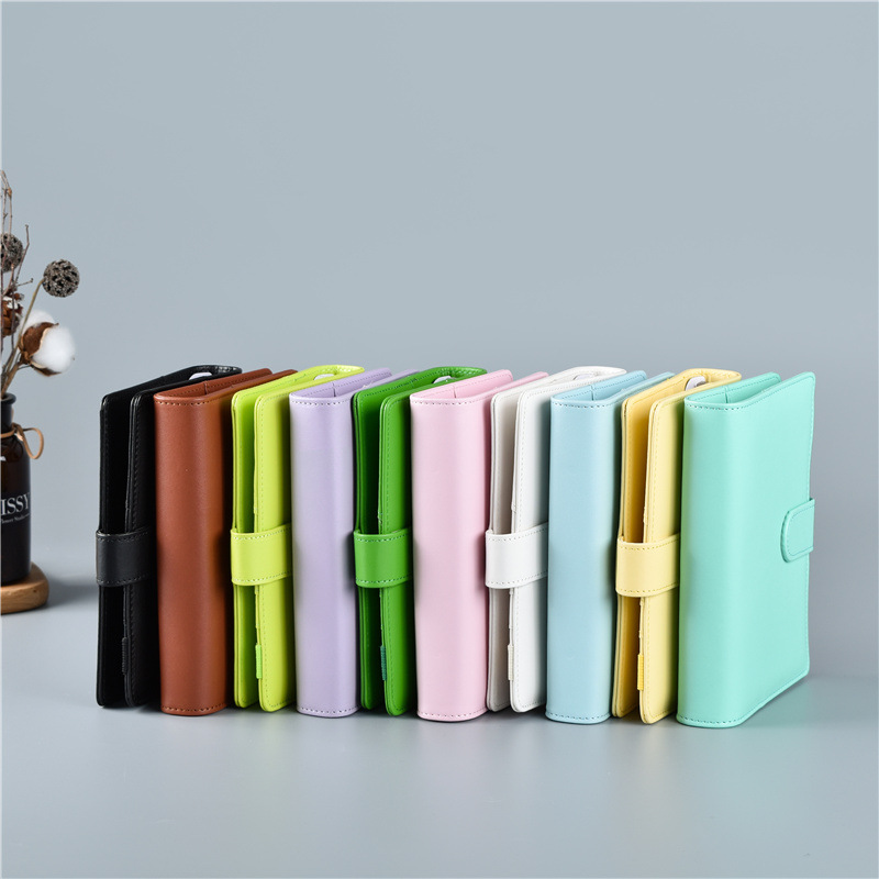 Vintage Leather Journal Notebook - A6/A5 마카롱 컬러 PU 가죽 DIY