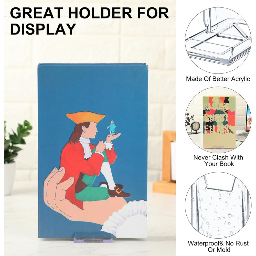 조절 가능한 투명 아크릴 책꽂이 디스플레이 홀더, 수집 - Clear Acrylic Book Stand Holder 리뷰 및 가격