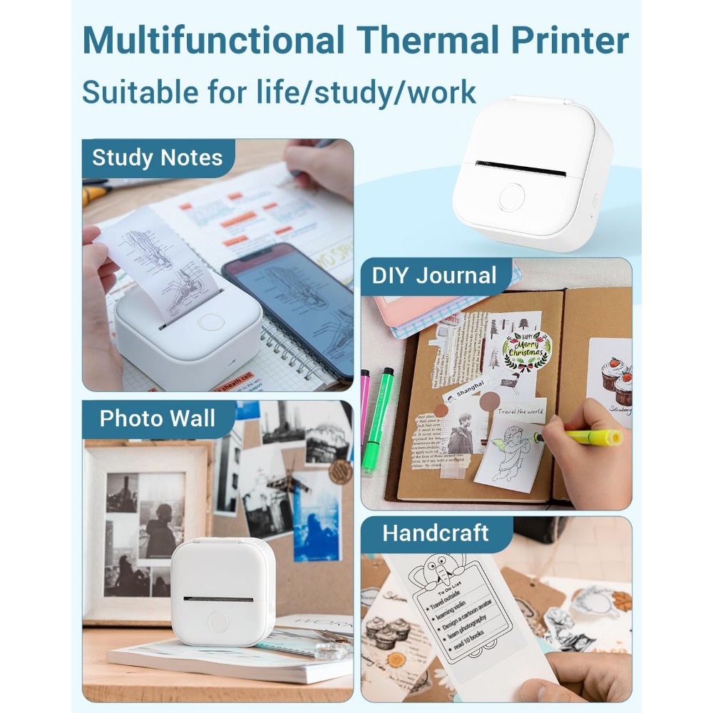 Phomemo T02 무선 포켓 열전사 프린터, 휴대용 - Mini Pocket Thermal Printer Paper Roll 리뷰 및 가격