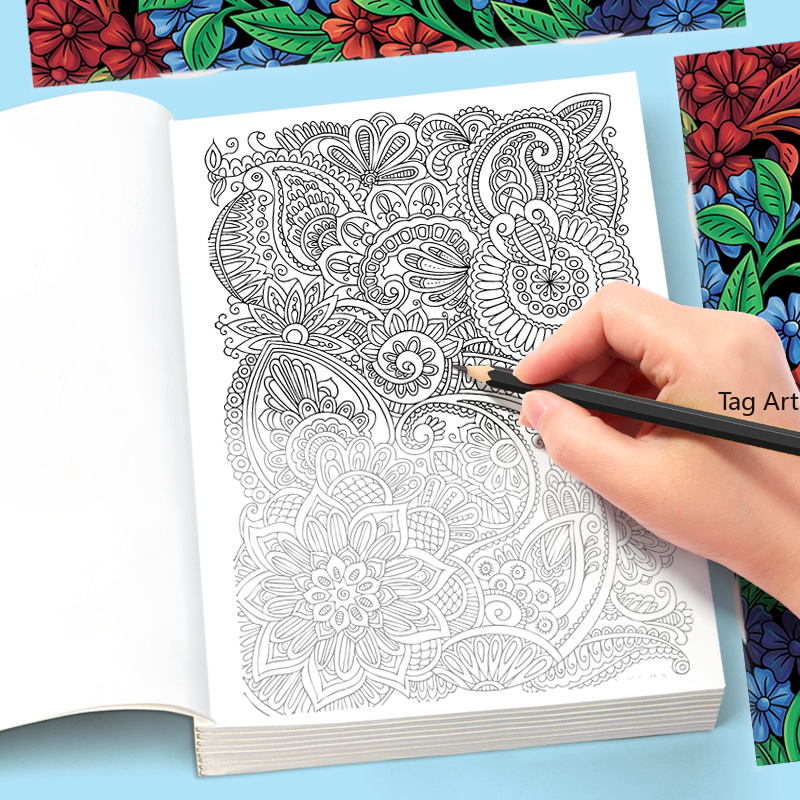 성인 명상, 스트레스 해소, 불안 완화, 동물/꽃/만다 - Adult Coloring Book Stress Relief 리뷰 및 가격