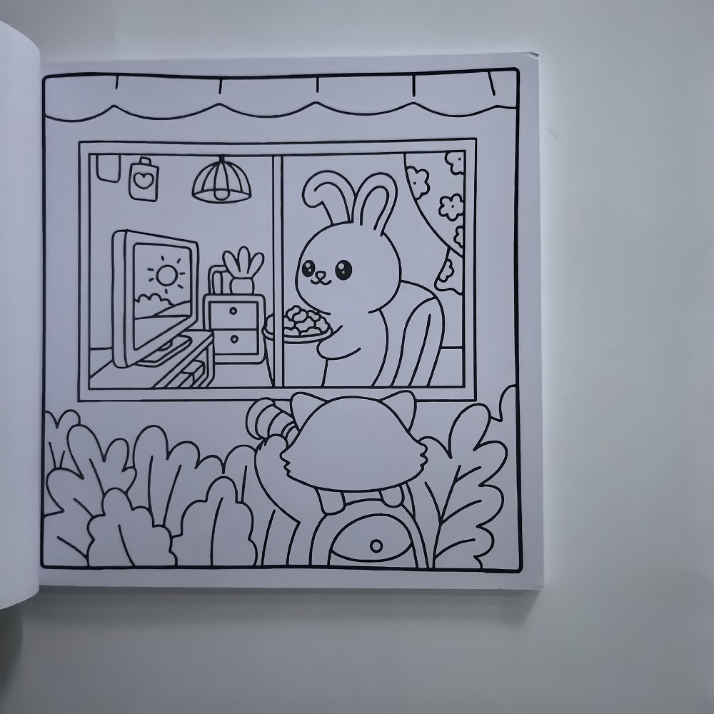 퍼지 펠론스 성인 색칠책 - 귀여운 동물 캐릭터가 있는 - Adult Coloring Book Stress Relief 리뷰 및 가격