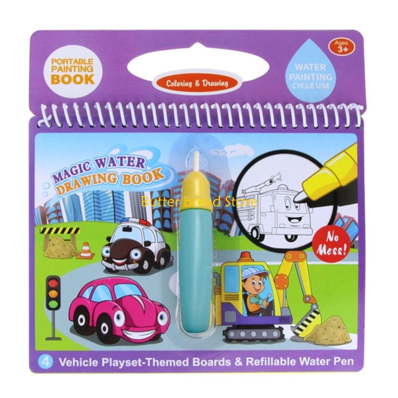 W89C 홈스쿨용 리필형 물펜이 포함된 재사용 가능한  - Reusable Water Magic Coloring Book 리뷰 및 가격