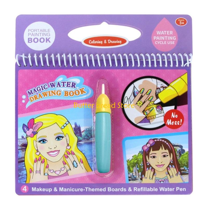 W89C 홈스쿨용 리필형 물펜이 포함된 재사용 가능한  - Reusable Water Magic Coloring Book 리뷰 및 가격