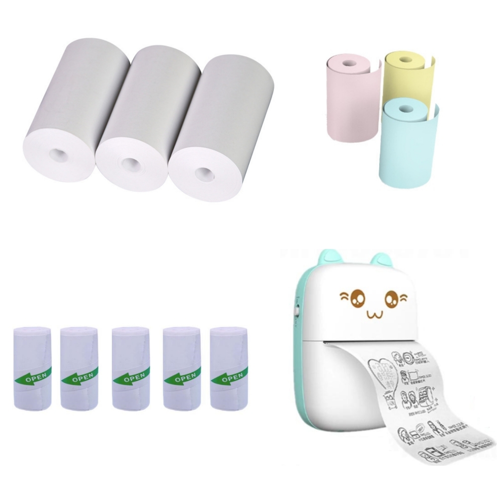 57x25MM 감열지 스티커 용지 라벨 용지 인화지 컬 - Mini Pocket Thermal Printer Paper Roll 리뷰 및 가격