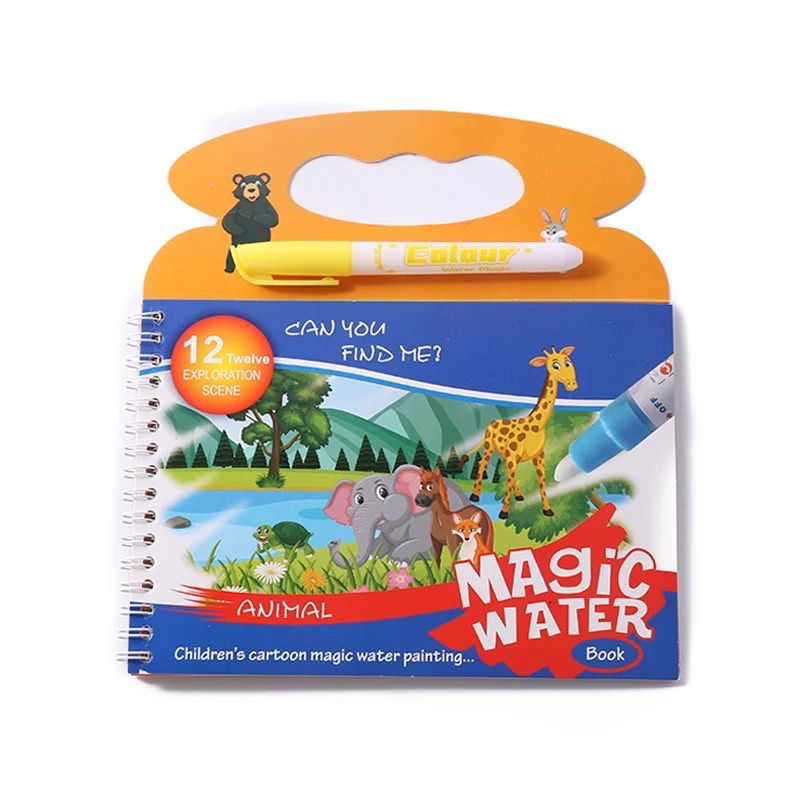 어린이 마법의 물 그림 책 아기를위한 재사용 가능한 낙 - Reusable Water Magic Coloring Book 리뷰 및 가격