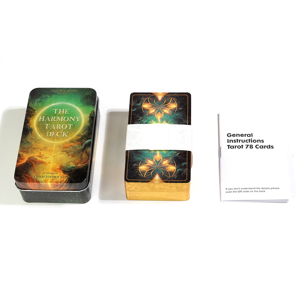 금박 가장자리가 있는 주석의 하모니 타로 78 Pcs  - Tarot Deck With Guidebook 리뷰 및 가격