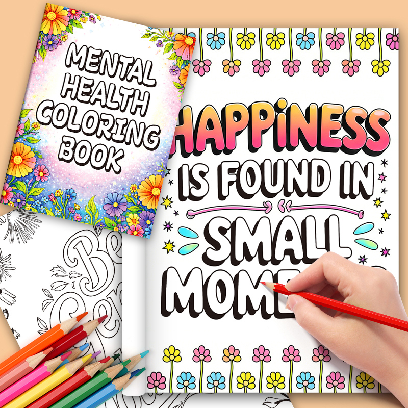 32페이지 성인용 정신 건강 색칠 공부 책 행복한 순간 - Adult Coloring Book Stress Relief 리뷰 및 가격
