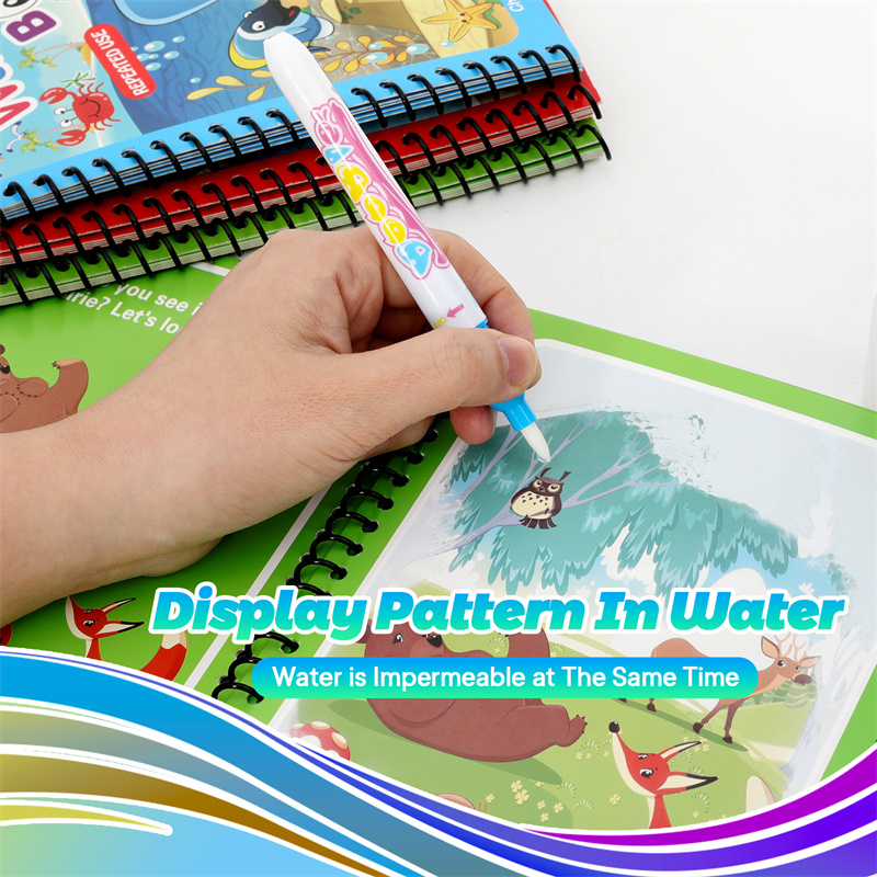 몬테소리 재사용 가능한 색칠하기 책, 매직 워터 그리기 - Reusable Water Magic Coloring Book 리뷰 및 가격