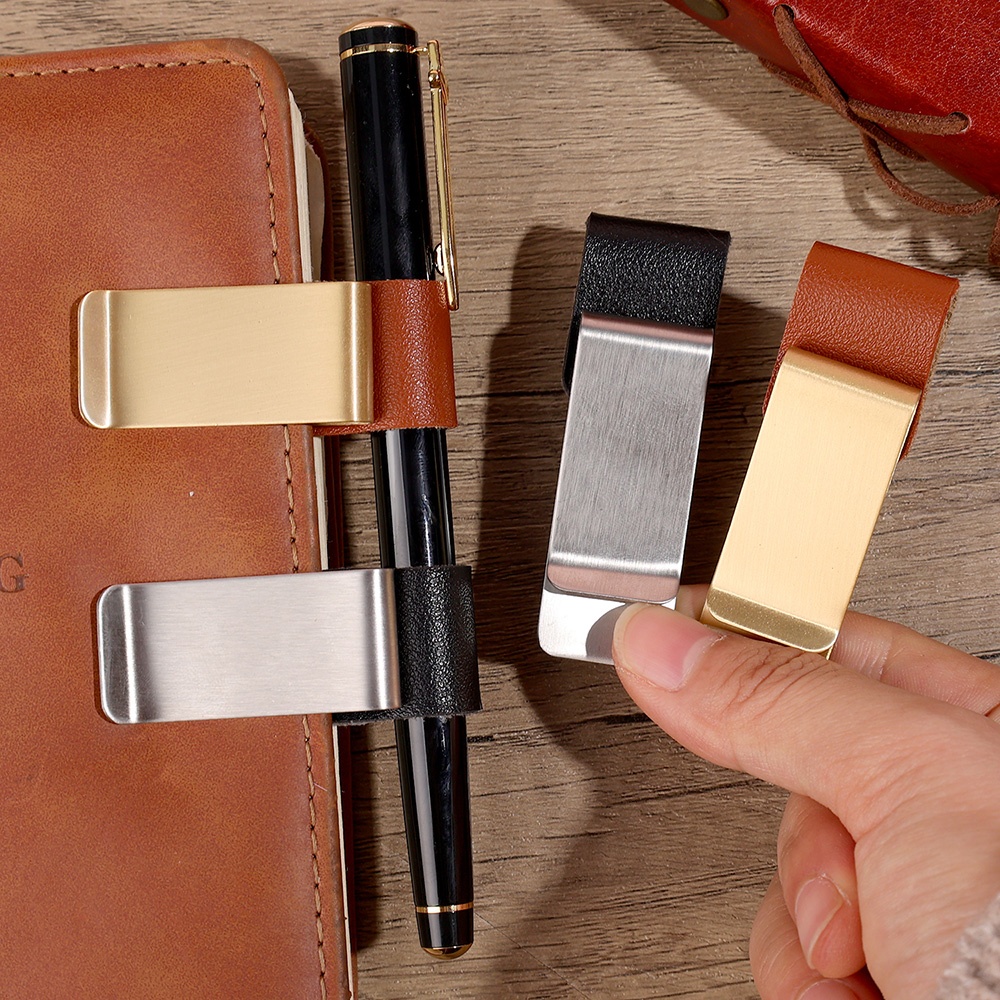 빈티지 수제 가죽 펜 홀더 황동 스테인리스 스틸 클립  - Vintage Leather Journal Notebook 리뷰 및 가격