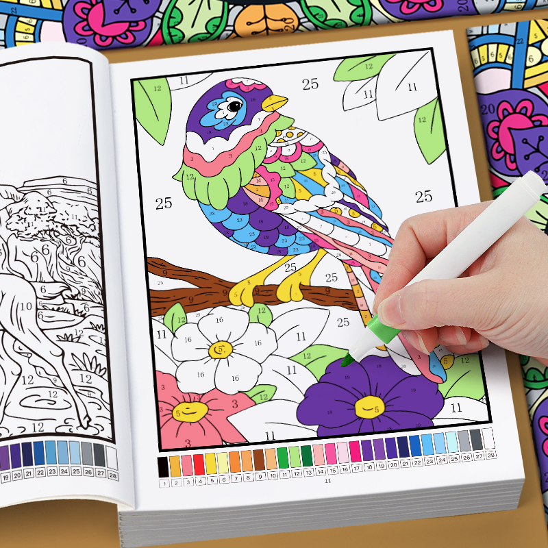 성인용 숫자 색칠 공부 책 32페이지 꽃무늬 만다라 디 - Adult Coloring Book Stress Relief 리뷰 및 가격