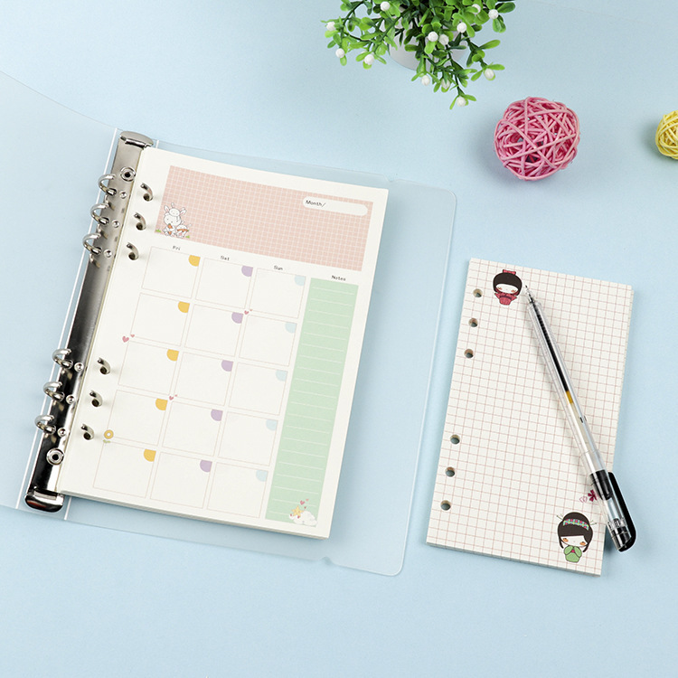2026 컬러 A5 A6 루즈리프 노트 리필 스파이럴  - A5 Spiral Dotted Grid Notebook 리뷰 및 가격