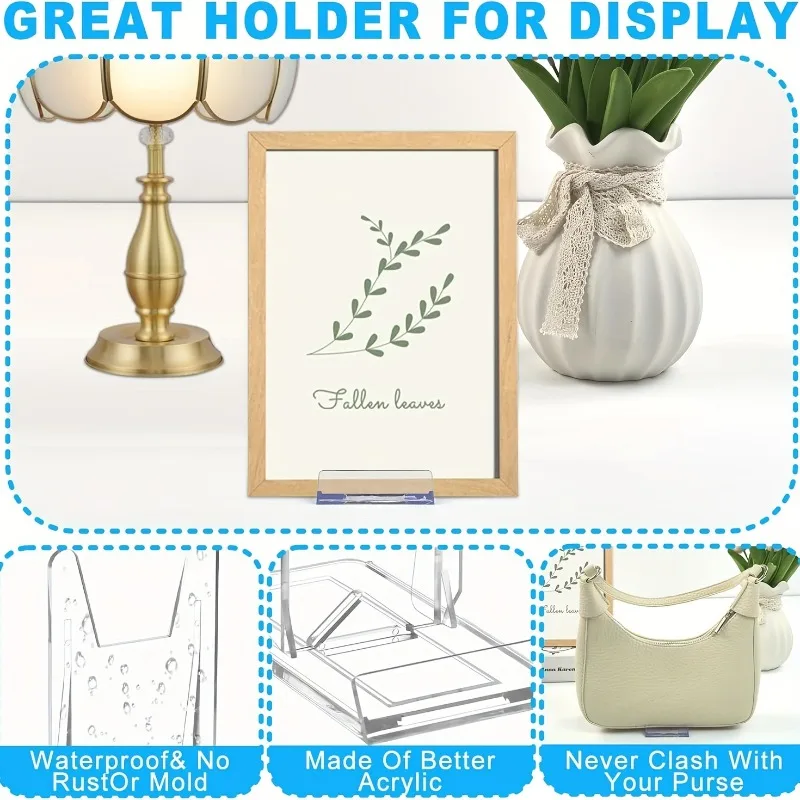 5/12pcs 투명 아크릴 디스플레이 스탠드 작은 조절 - Clear Acrylic Book Stand Holder 리뷰 및 가격
