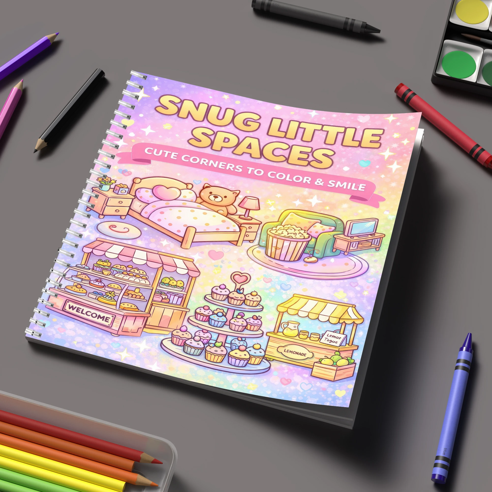 컬러링북 성인용 작은 공간 컬러링북, 생일 선물, 학교 - Adult Coloring Book Stress Relief 리뷰 및 가격