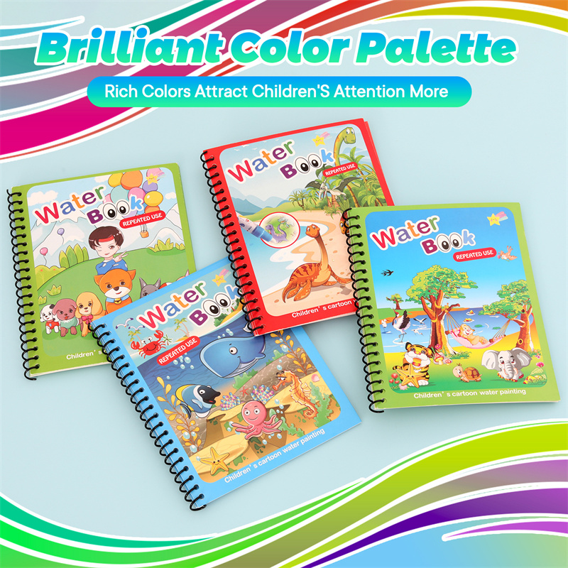 몬테소리 장난감 재사용 가능한 색칠하기 책 어린이를위한 - Reusable Water Magic Coloring Book 리뷰 및 가격