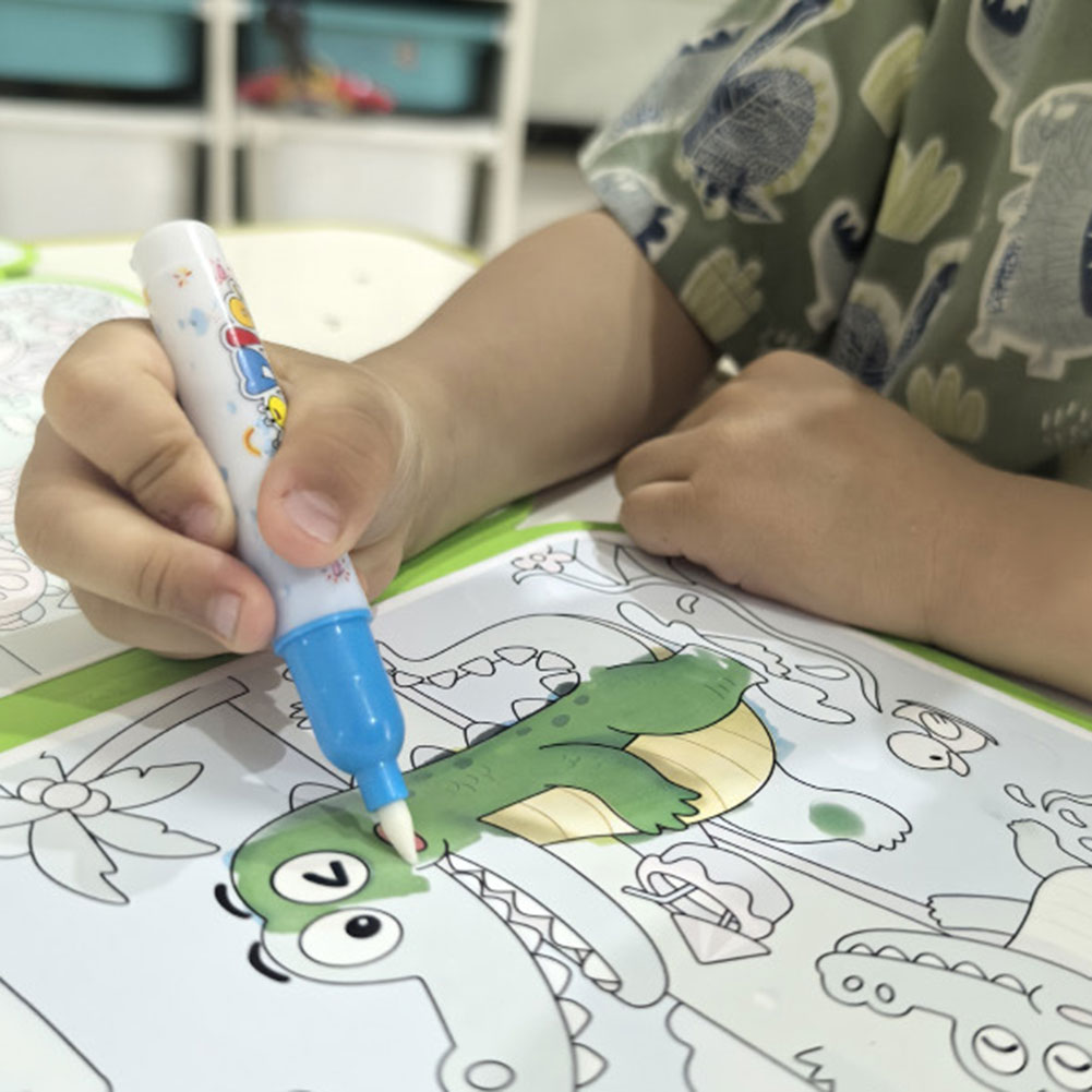 Kids Magics 물 색칠하기 책 재사용 가능한 학 - Reusable Water Magic Coloring Book 리뷰 및 가격