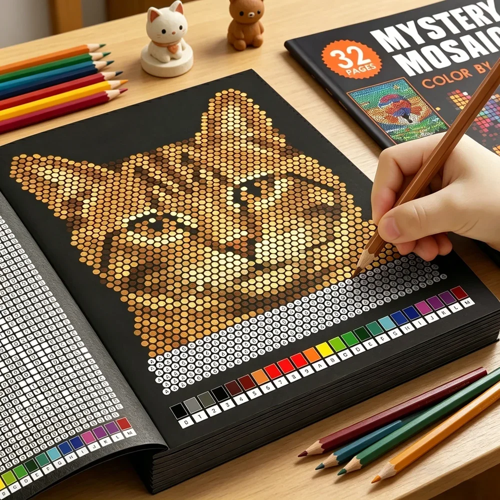 미스터리 모자이크 숫자로 색칠하기 책 32페이지 성인을 - Adult Coloring Book Stress Relief 리뷰 및 가격