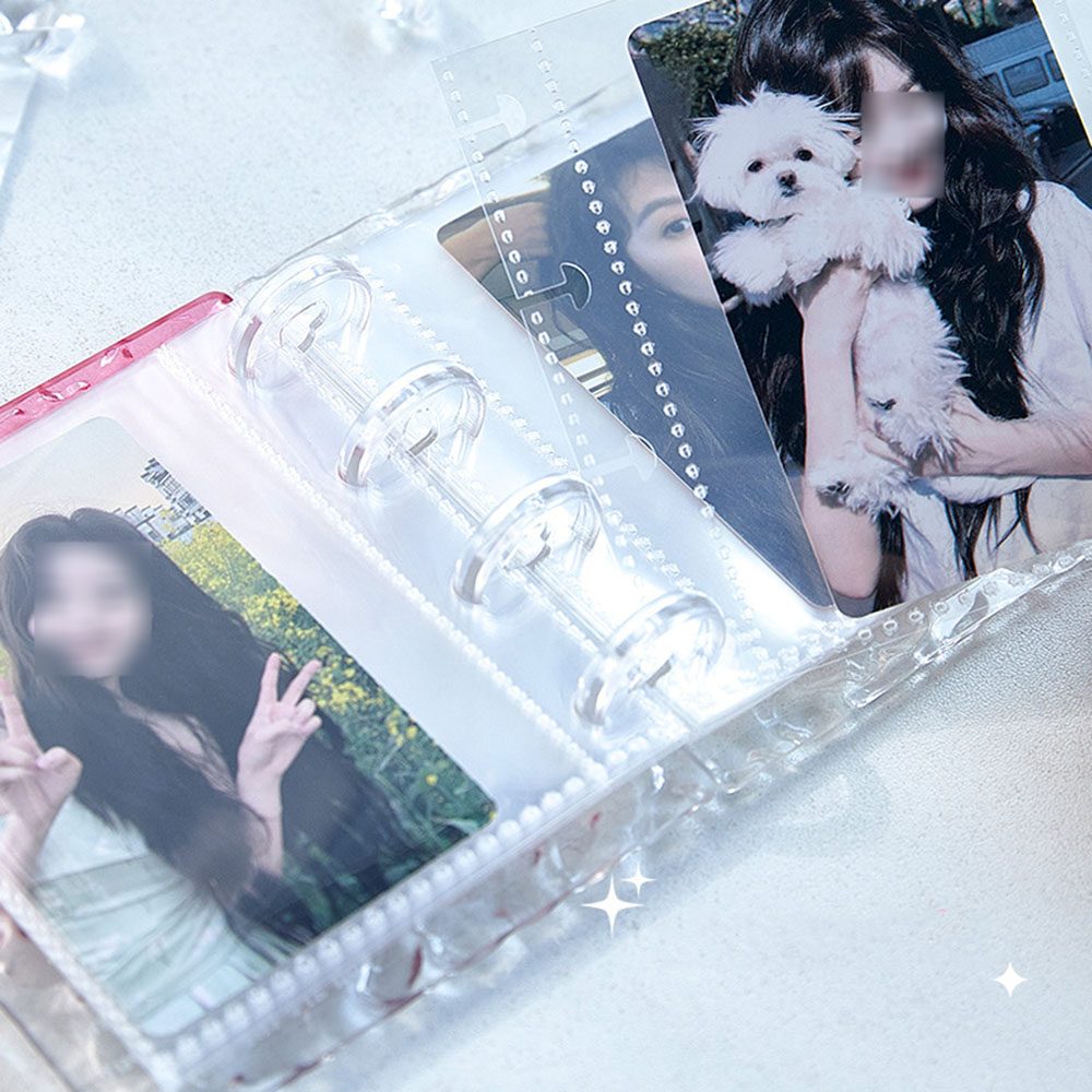 그라데이션 아크릴 포토카드 바인더 물결무늬 탈부착 가능 - Kpop Photo Card Binder 3 Inch 리뷰 및 가격