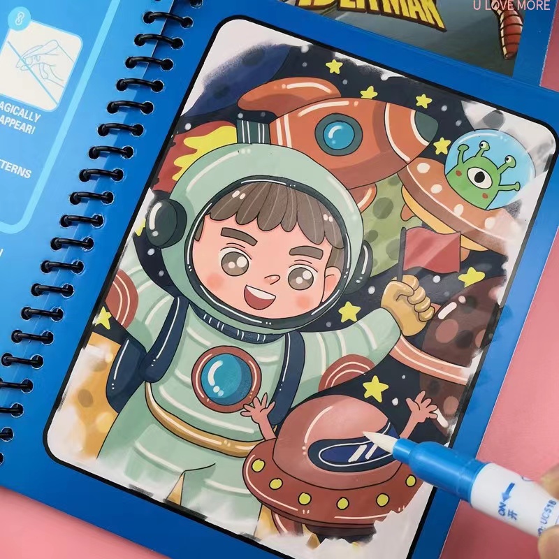 마술 책 물 그리기 몬테소리 장난감, 재사용 가능한 색 - Reusable Water Magic Coloring Book 리뷰 및 가격