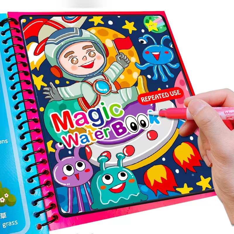 마술 책 물 그리기 몬테소리 장난감, 재사용 가능한 색 - Reusable Water Magic Coloring Book 리뷰 및 가격