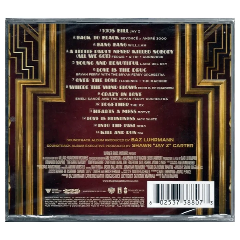 대작 개츠비 영화 오리지널 사운드트랙 CD 앨범 - Movies 리뷰 및 가격