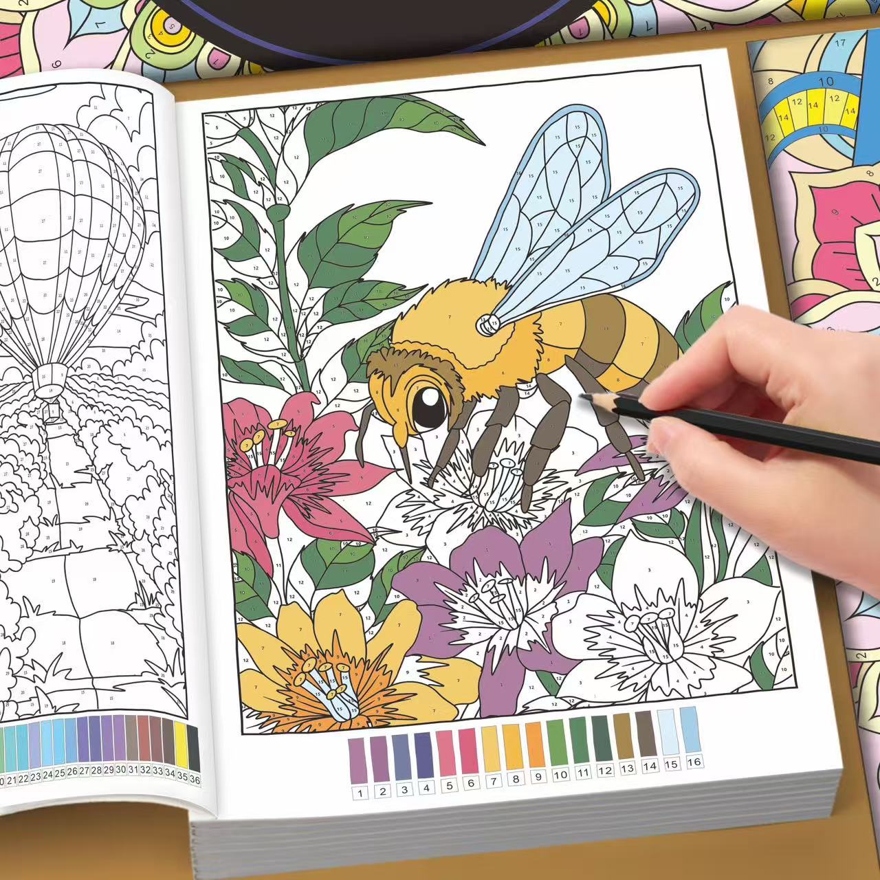 32페이지 성인용 숫자 색칠 공부 책, 꽃, 자연, 동 - Adult Coloring Book Stress Relief 리뷰 및 가격