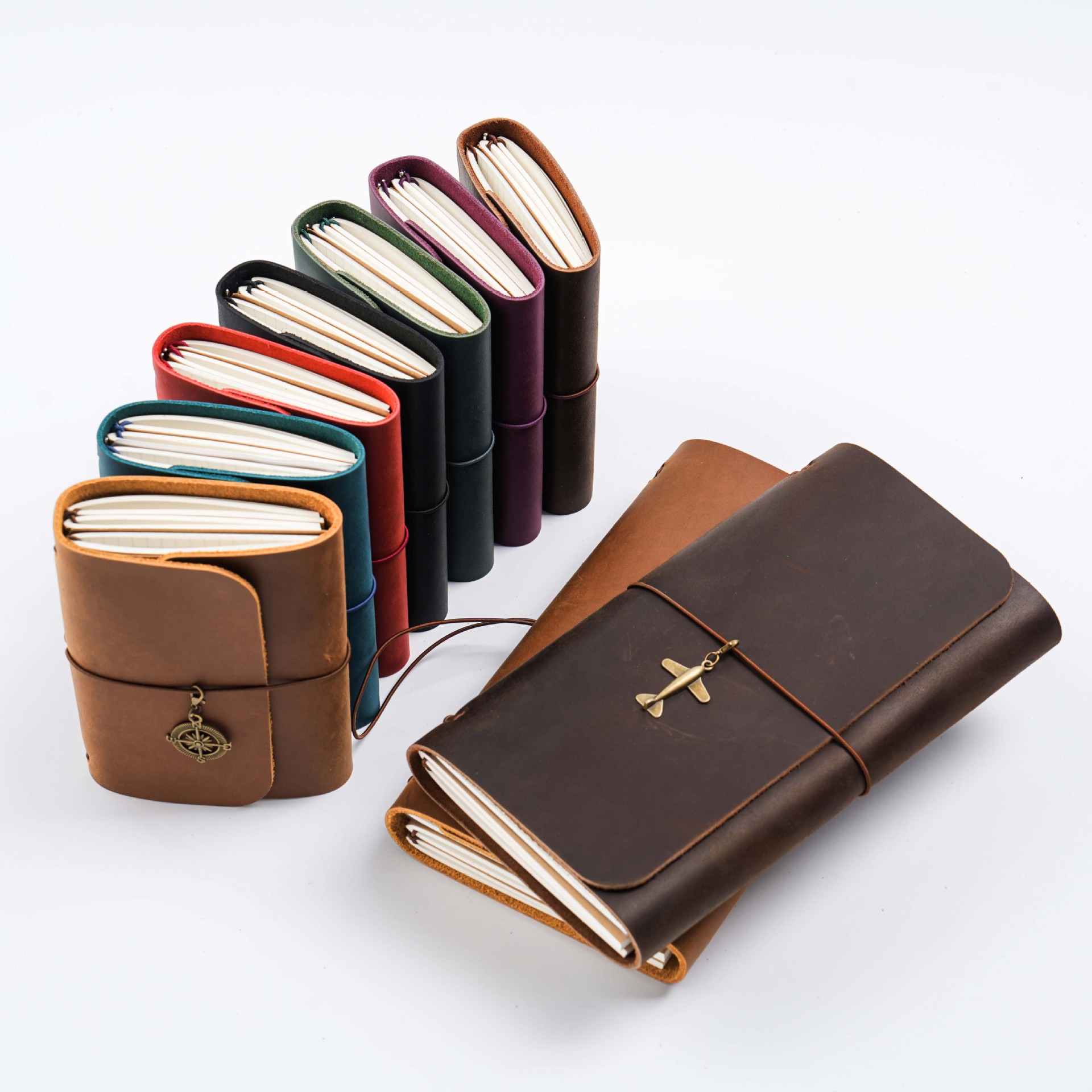 새로운 도착 트리플 폴드 TN 여행자 노트 정품 소가죽 - Vintage Leather Journal Notebook 리뷰 및 가격