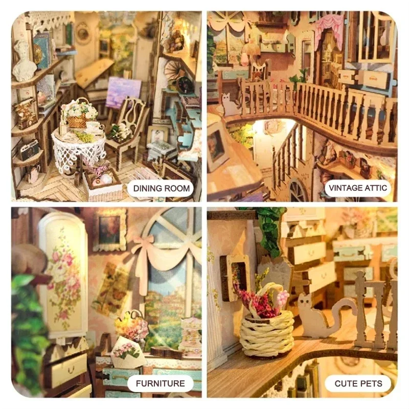 DIY 나무로 만든 목가적 일기장 북엔드 책장 삽입 미 - Diy Wooden Book Nook Kit Shelf Insert 리뷰 및 가격