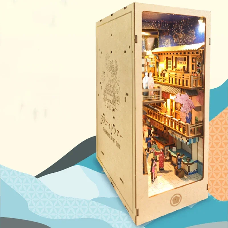 일본 레트로 DIY 나무 책장 인서트 미니어처 키트 책 - Diy Wooden Book Nook Kit Shelf Insert 리뷰 및 가격