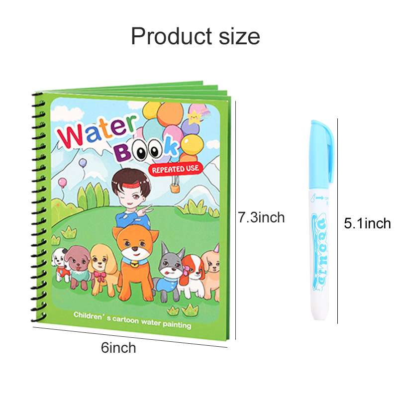 펜으로 그림을 그리는 마법의 물 그림책 재사용 가능한  - Reusable Water Magic Coloring Book 리뷰 및 가격