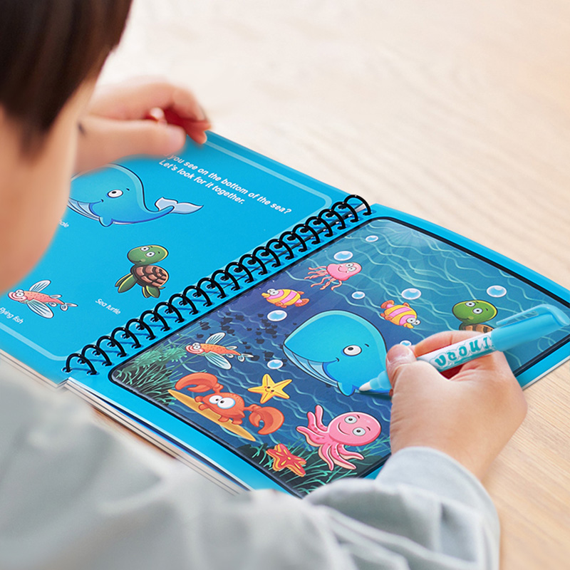 펜으로 그림을 그리는 마법의 물 그림책 재사용 가능한  - Reusable Water Magic Coloring Book 리뷰 및 가격