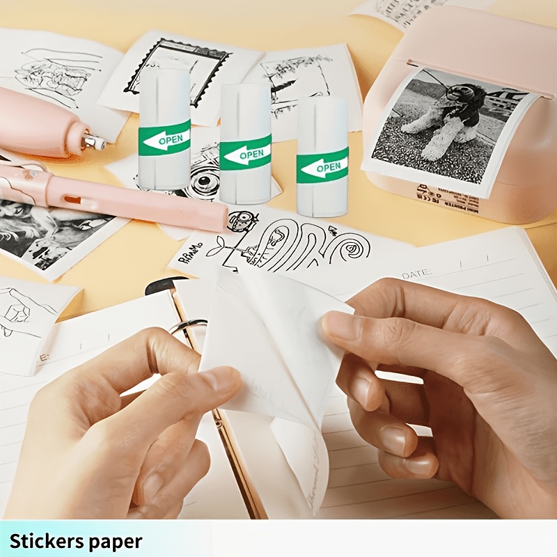 13 롤 57x25mm 미니 감열지 롤 자체 접착 라벨 - Mini Pocket Thermal Printer Paper Roll 리뷰 및 가격