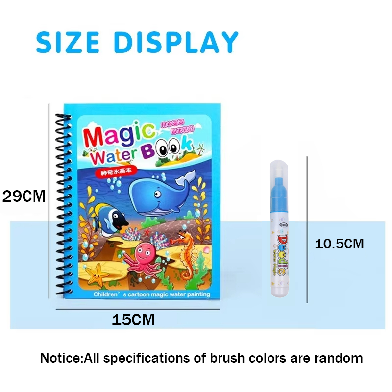 1개 재사용 가능한 어린이 매직 워터 드로잉 북 펜 포 - Reusable Water Magic Coloring Book 리뷰 및 가격