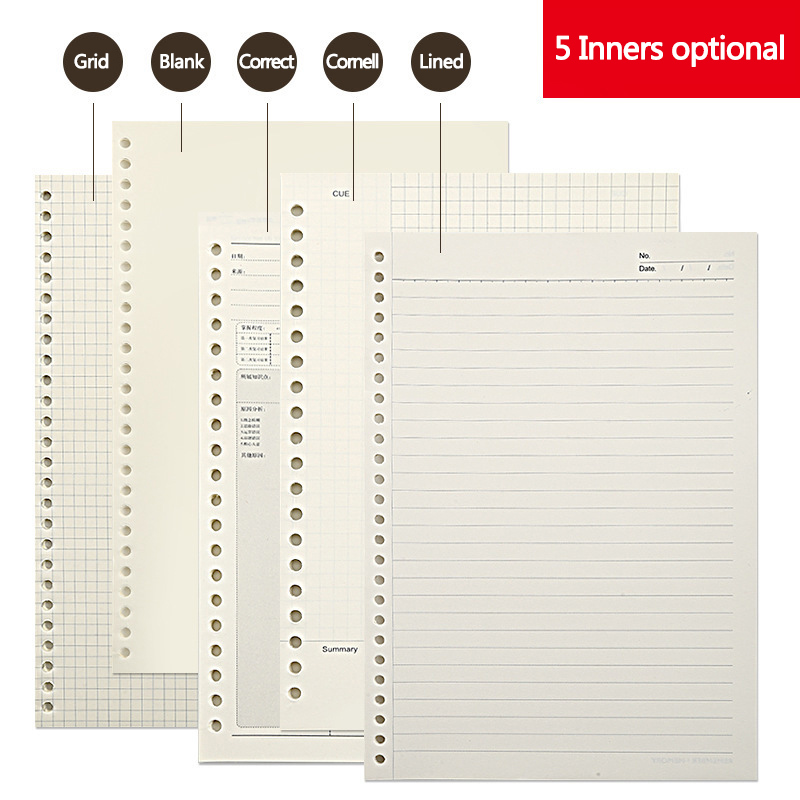 A5 B5 20 홀 루스 리프 노트 리필 60 매 나선 - A5 Spiral Dotted Grid Notebook 리뷰 및 가격