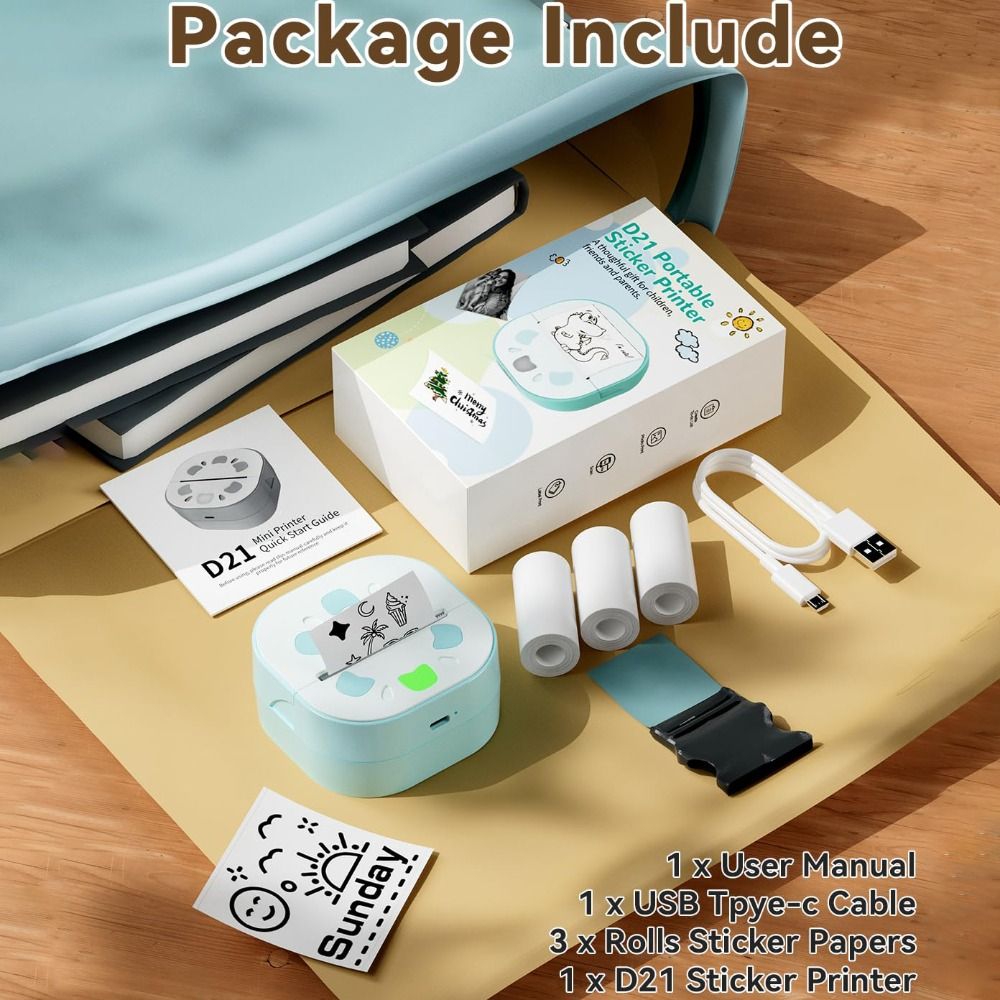 미니 스티커 프린터 3종 종이 롤 포함 열전사 기술 블 - Mini Pocket Thermal Printer Paper Roll 리뷰 및 가격