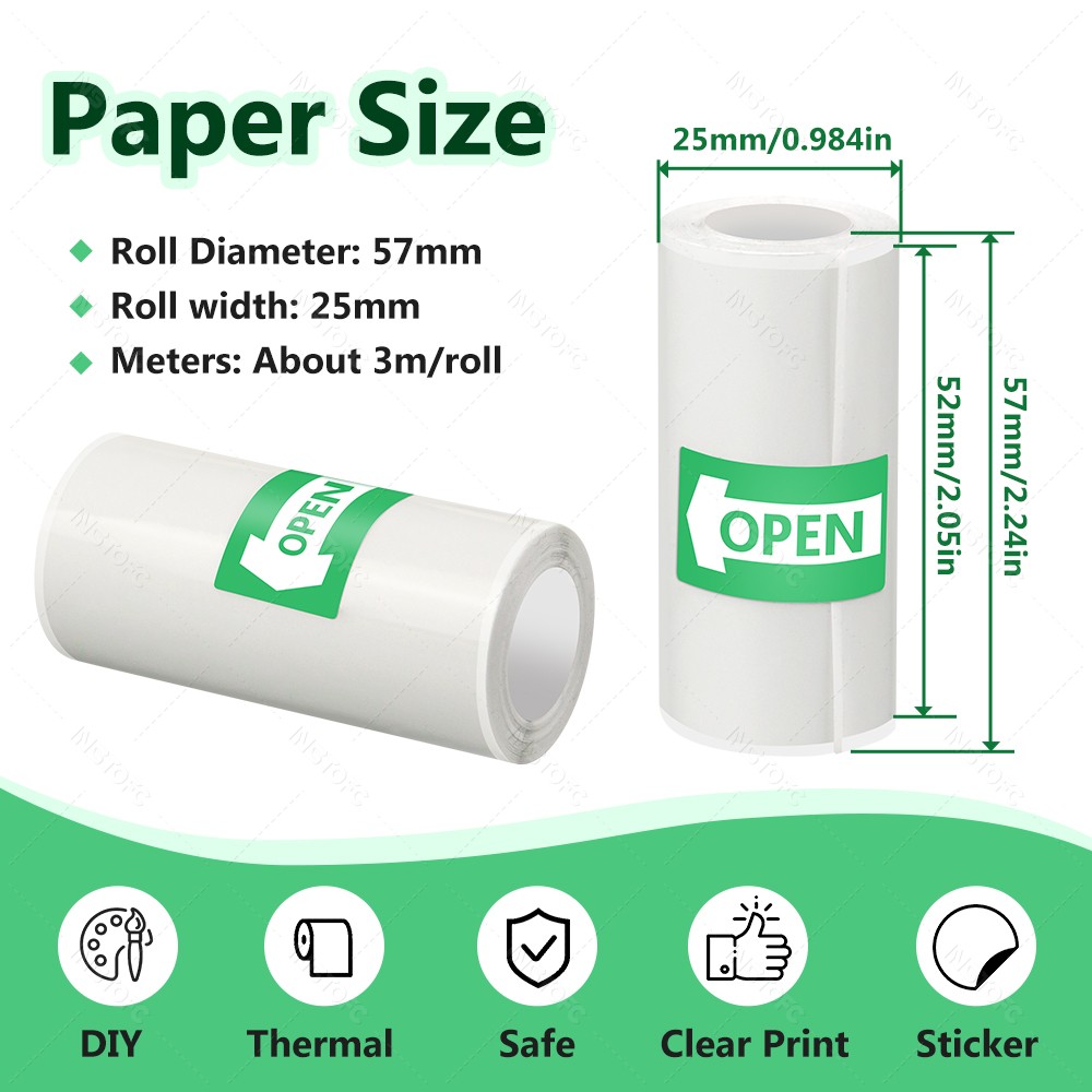 미니 프린터 스티커 용지 롤, 인쇄 가능한 접착 용지, - Mini Pocket Thermal Printer Paper Roll 리뷰 및 가격