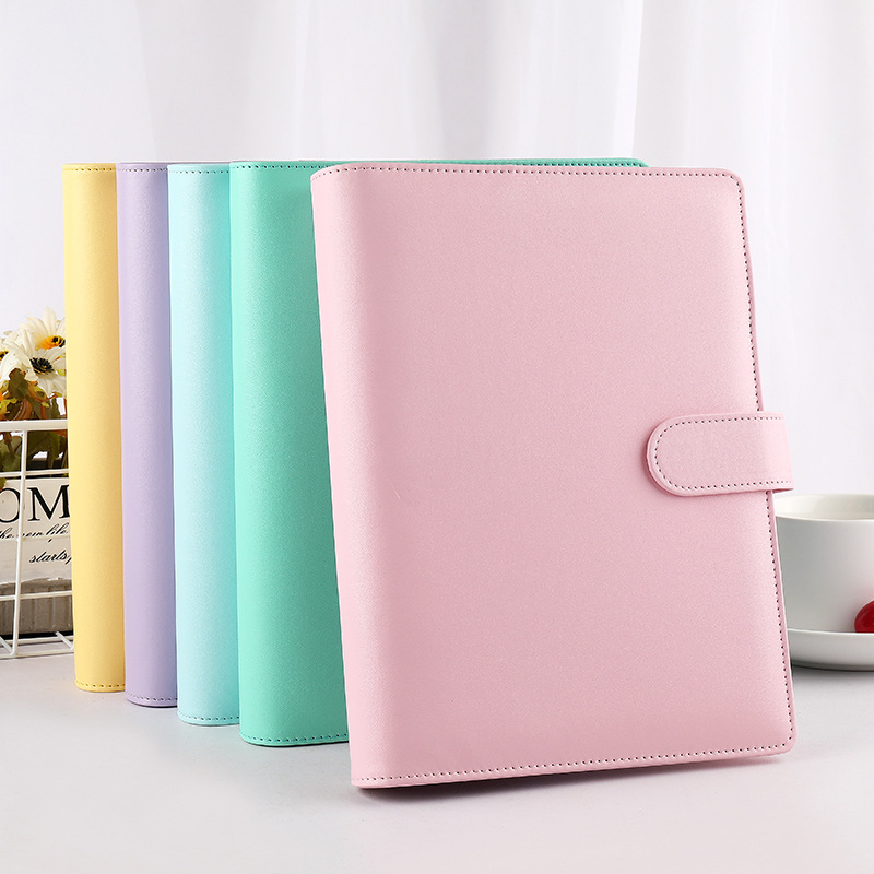 A6/A5 마카롱 컬러 PU 가죽 DIY 바인더 노트  - Vintage Leather Journal Notebook 리뷰 및 가격