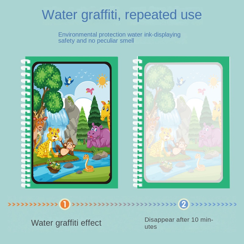 어린이 마법의 물 그림 책 몬테소리 재사용 가능한 색칠 - Reusable Water Magic Coloring Book 리뷰 및 가격